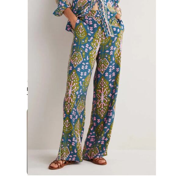 Boden Pants - BODEN Pull-On Fluid Trousers Pants  Baltic Aztec Geo Size US 10